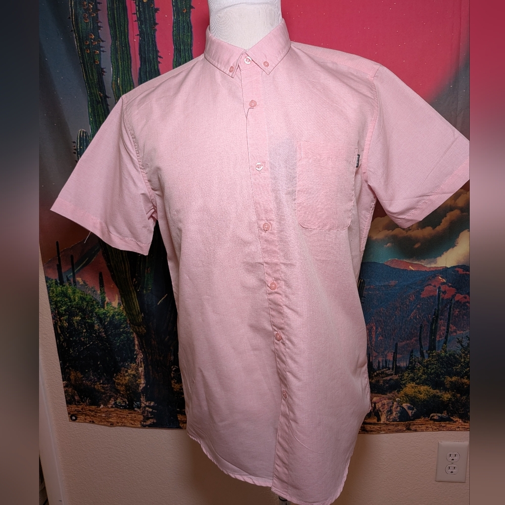 Molokai Surf Co. Button-Up Short sleeve shirt Pink Size Large NWT Men